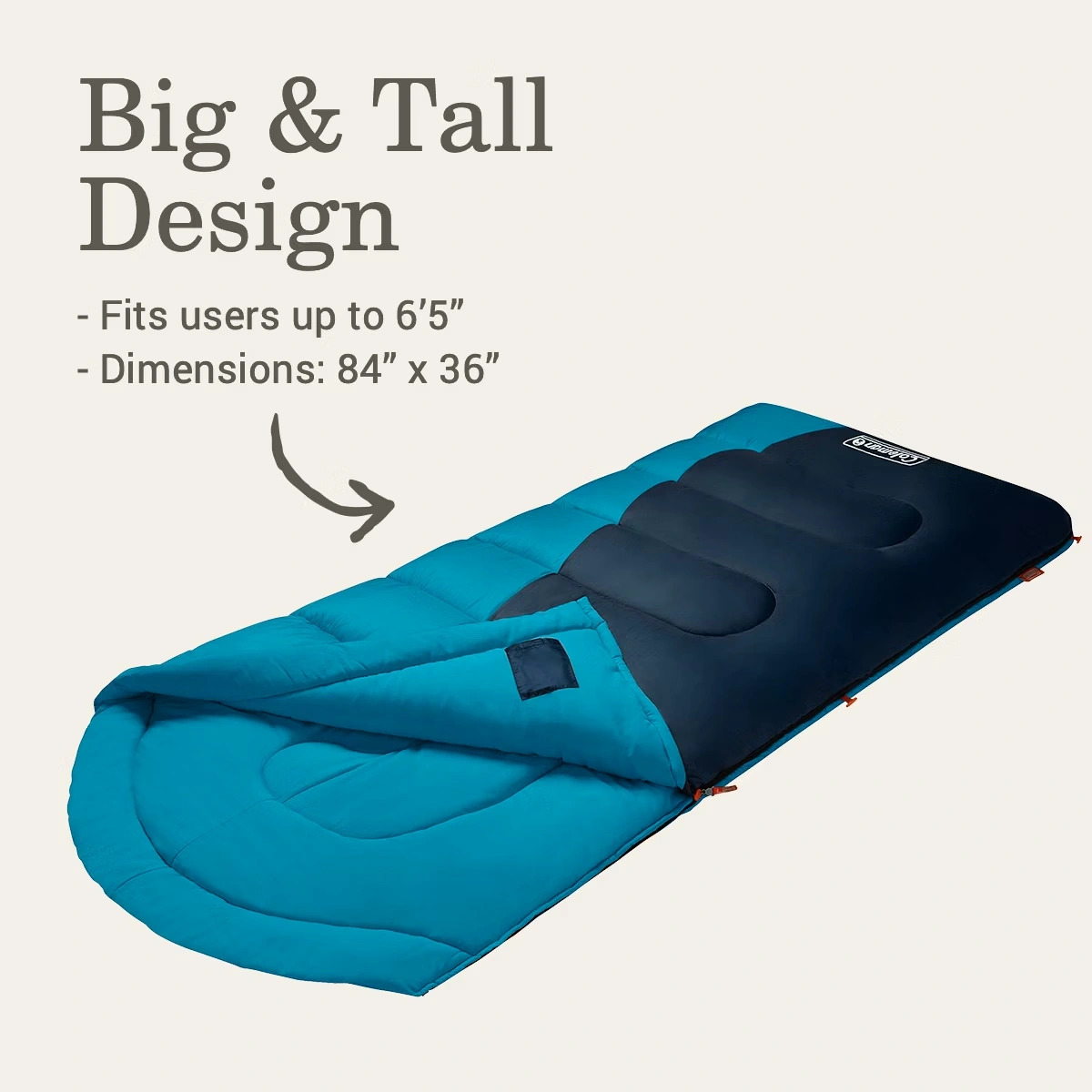 Montauk 40°F Big & Tall Contour Sleeping Bag 3 Montauk 40°F Big & Tall Contour Sleeping Bag