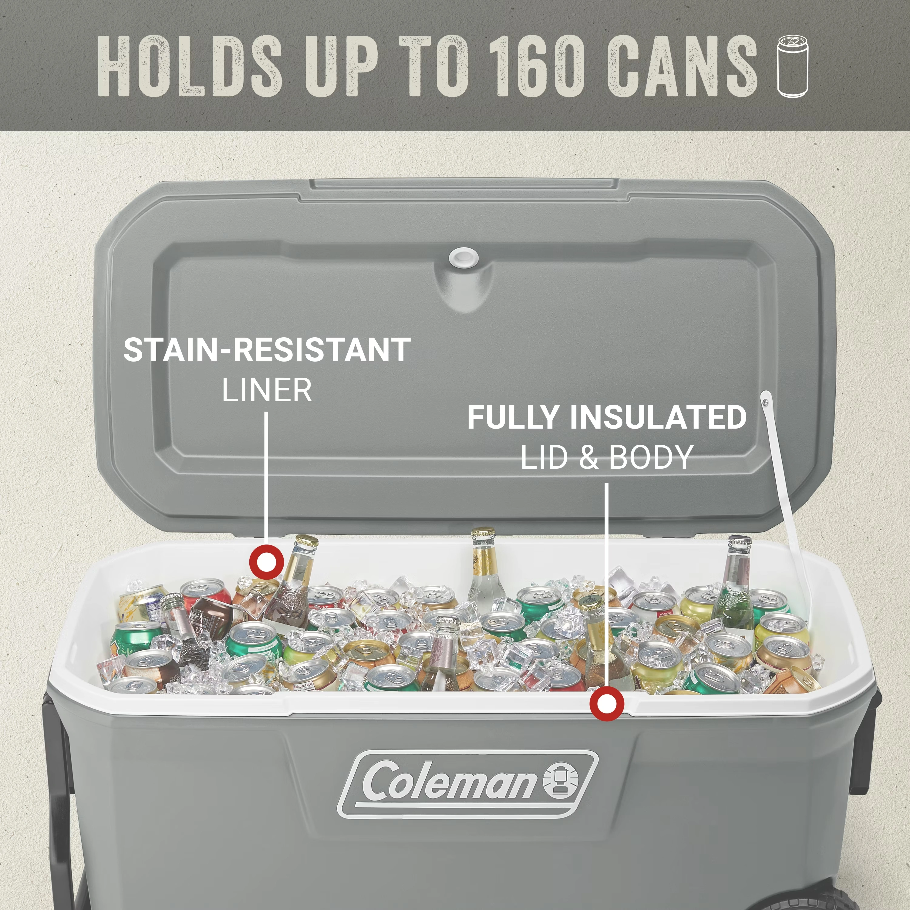 Classic Series 100-Quart Wheeled Cooler Rock 6 Classic Series 100-Quart Wheeled Cooler Rock