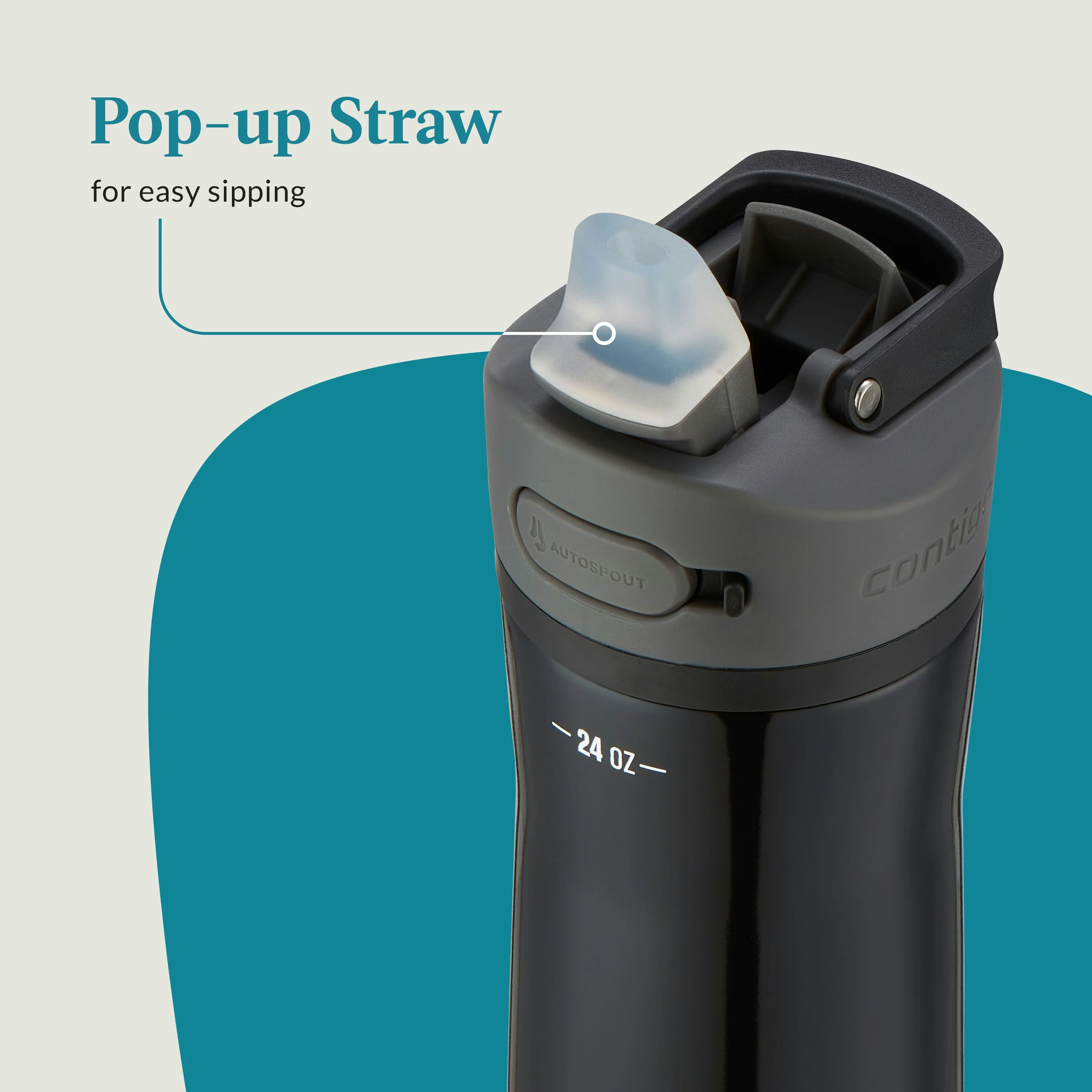 Contigo® Ashland Chill 2.0 Stainless Steel Water Bottle with AUTOSPOUT® Lid, 24oz Licorice