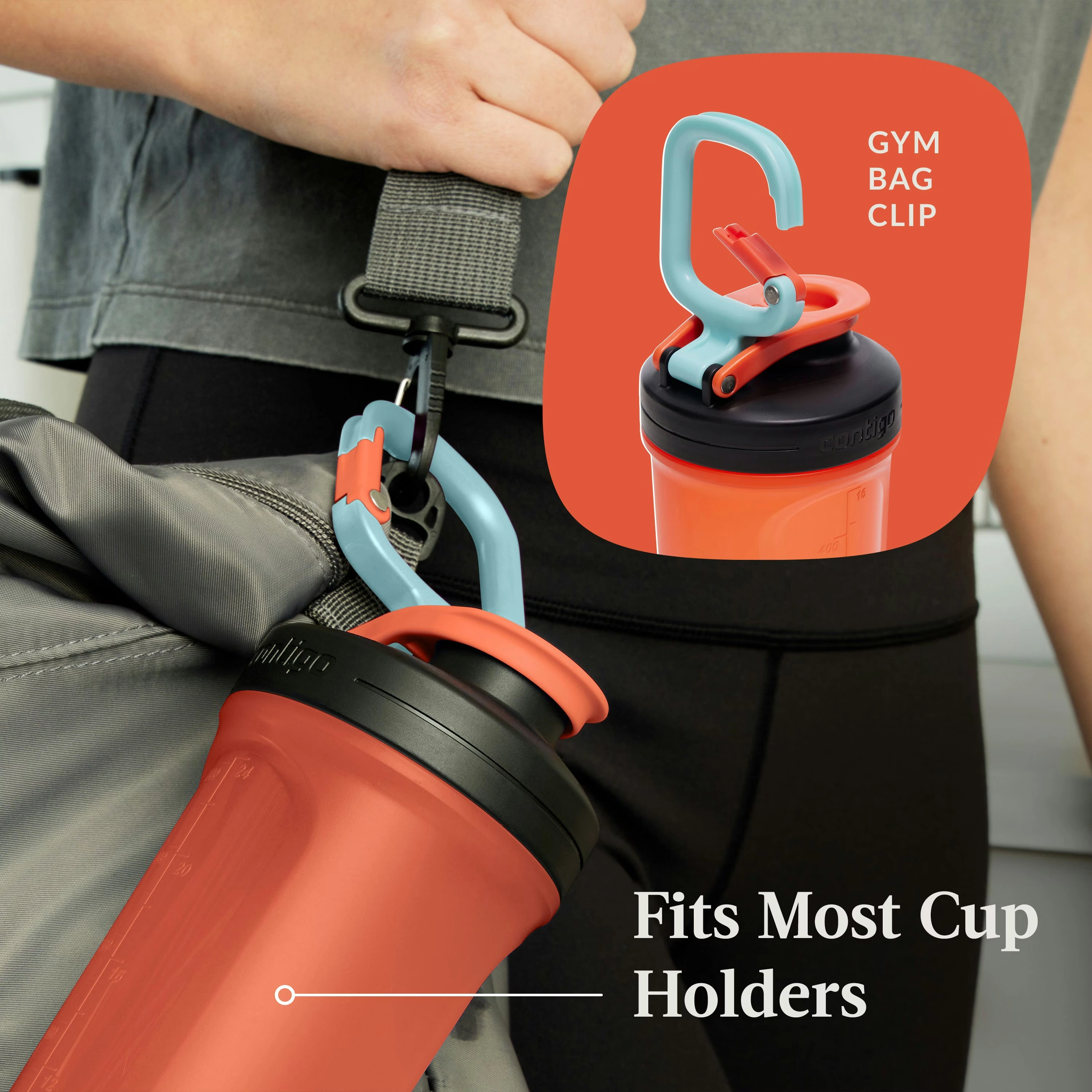 Contigo® Fit Shake & Go 2.0 Shaker Bottle, 20 fl oz. Cayenne 3 Contigo® Fit Shake & Go 2.0 Shaker Bottle, 20 fl oz. Cayenne