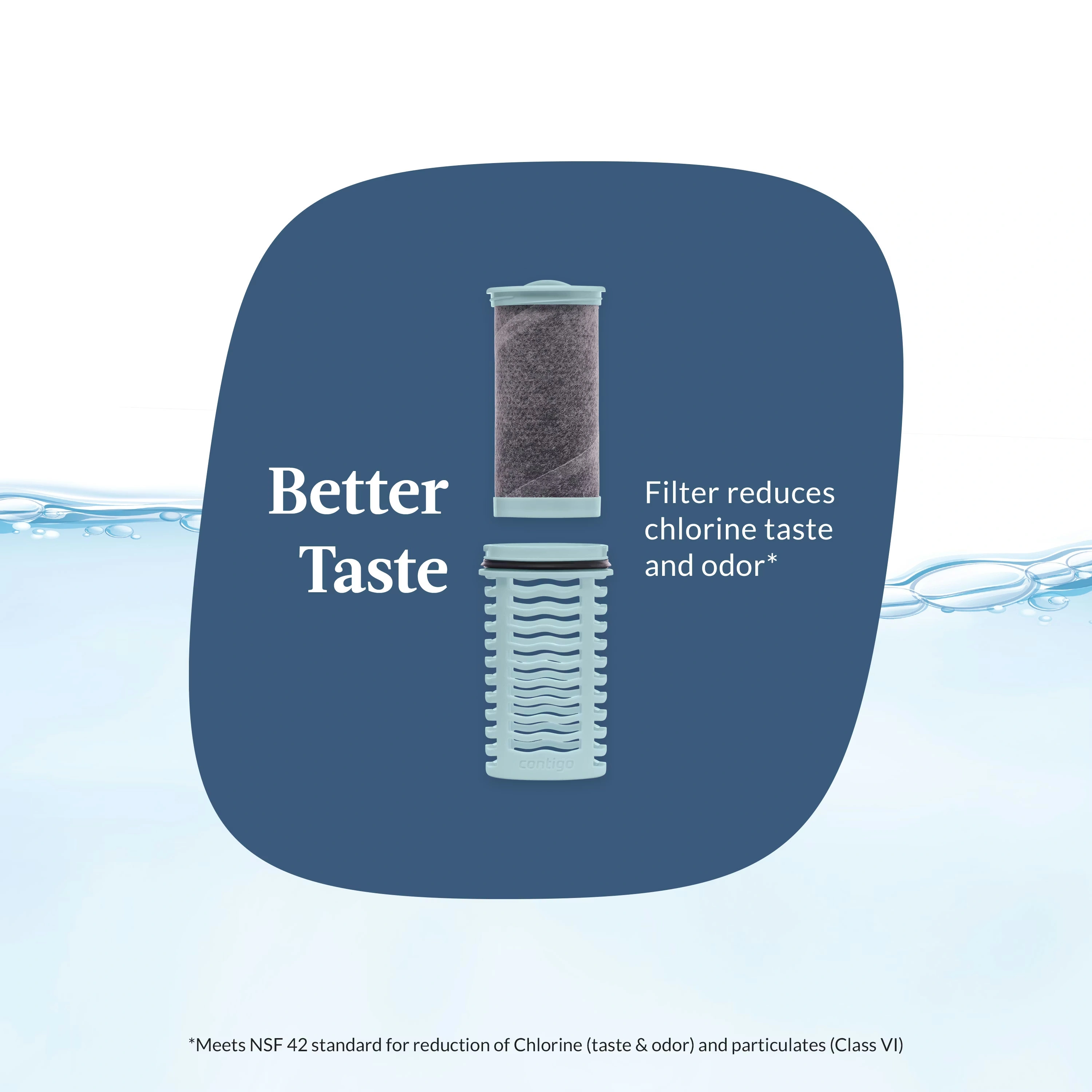 Contigo® Clybourn Freeflow Filtration Tritan Water Bottle with AUTOSEAL® LID, 24oz Dark Ice