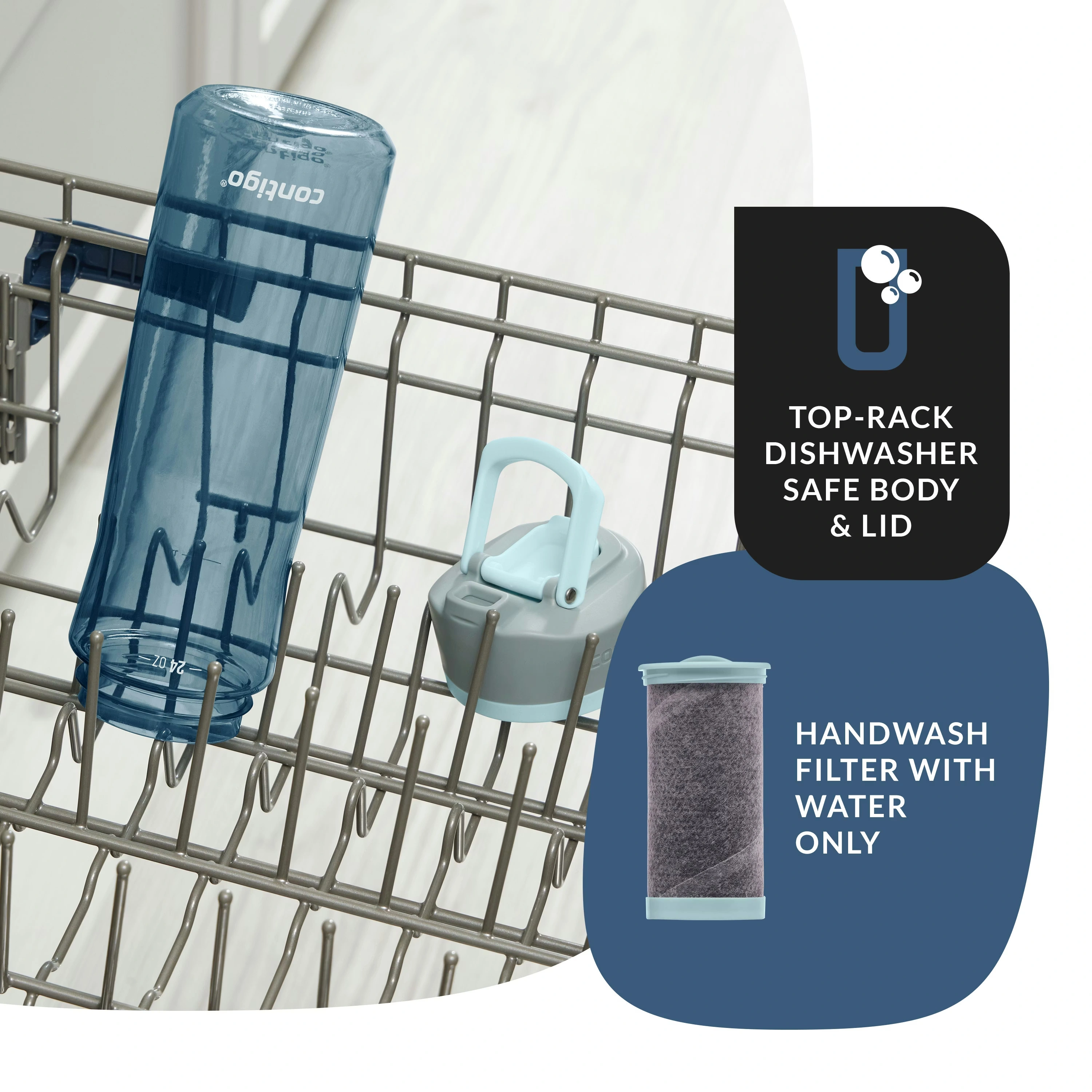 Contigo® Clybourn Freeflow Filtration Tritan Water Bottle with AUTOSEAL® LID, 24oz Dark Ice 5 Contigo® Clybourn Freeflow Filtration Tritan Water Bottle with AUTOSEAL® LID, 24oz Dark Ice