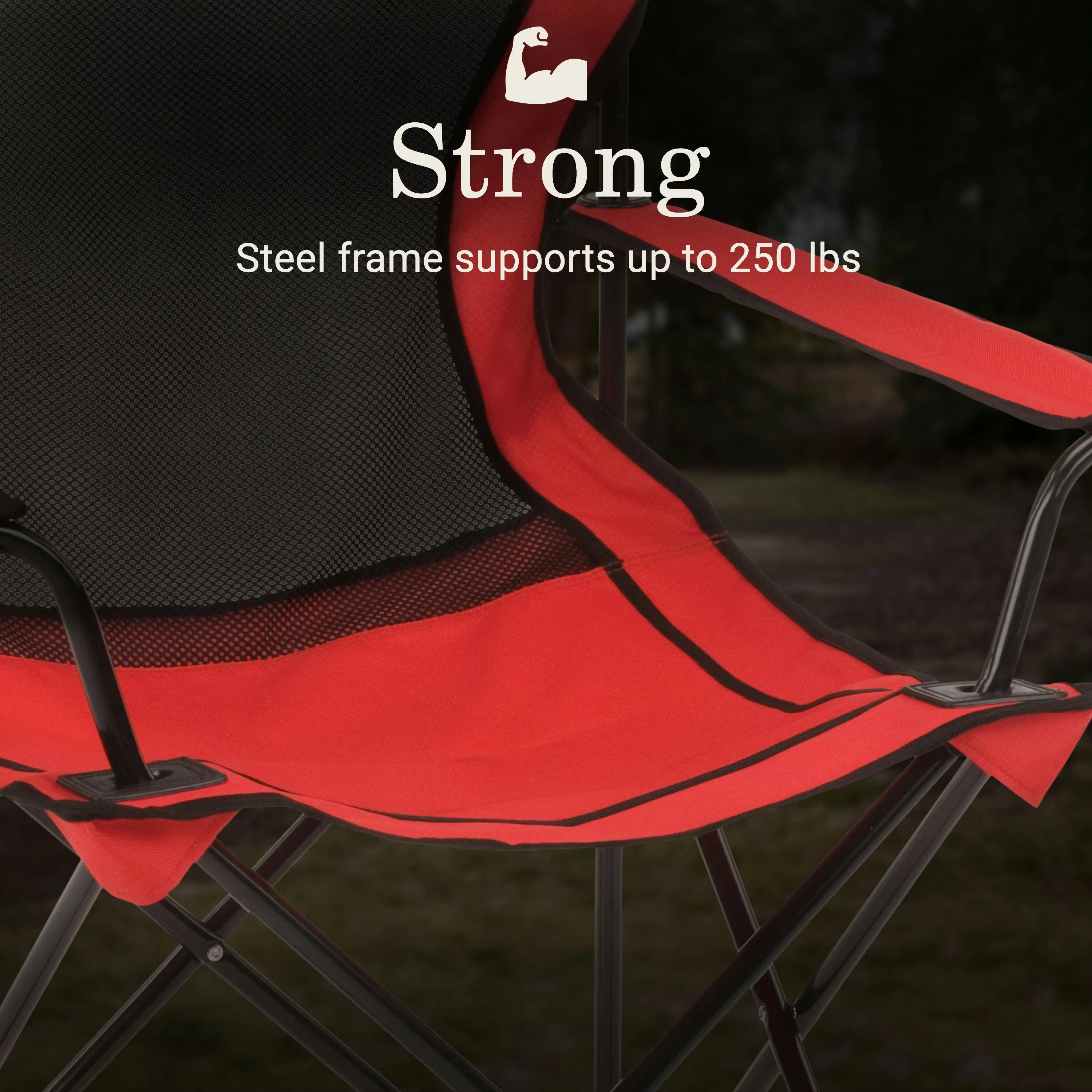 Broadband™ Mesh Quad Chair Red