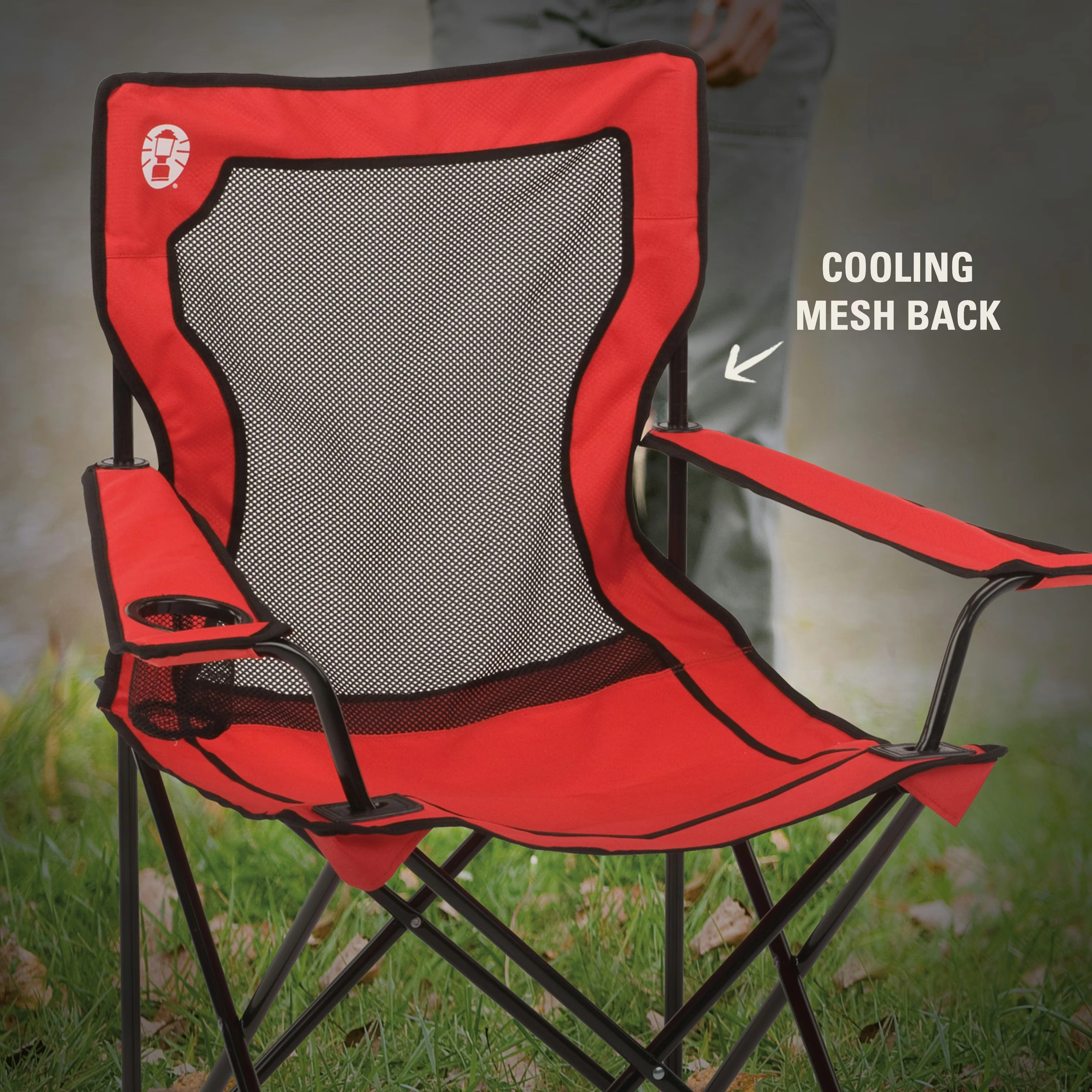 Broadband™ Mesh Quad Chair Red 5 Broadband™ Mesh Quad Chair Red