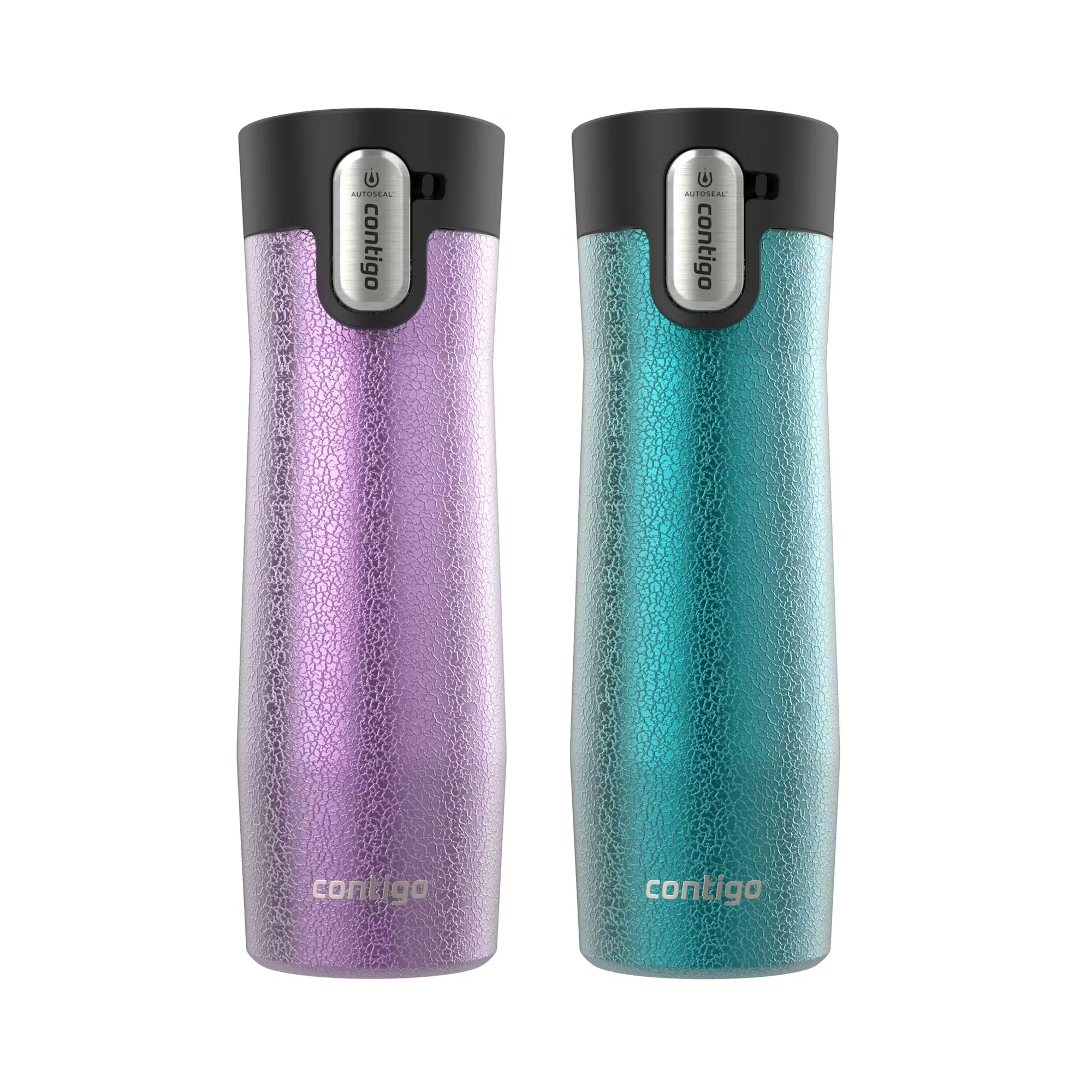 Contigo® West Loop 3.0 Stainless Steel Travel Mug with AUTOSEAL® Lid, 20oz, 2-Pack Crystal Pansy & Crystal Juniper