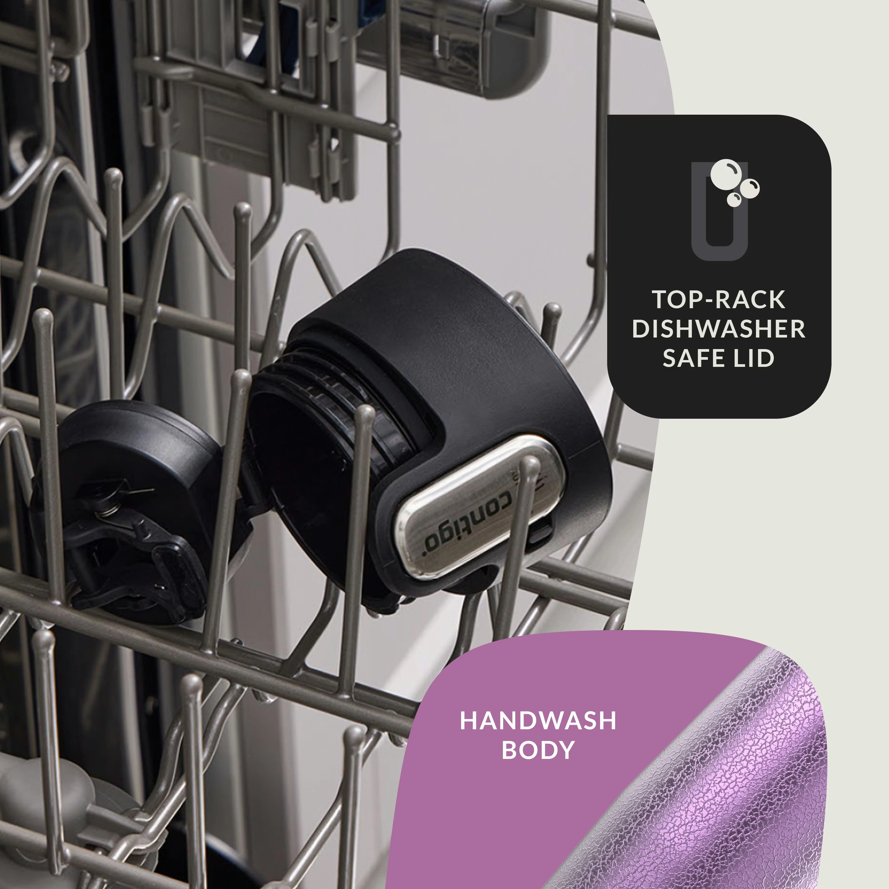 Contigo® West Loop 3.0 Stainless Steel Travel Mug with AUTOSEAL® Lid, 20oz, 2-Pack Crystal Pansy & Crystal Juniper