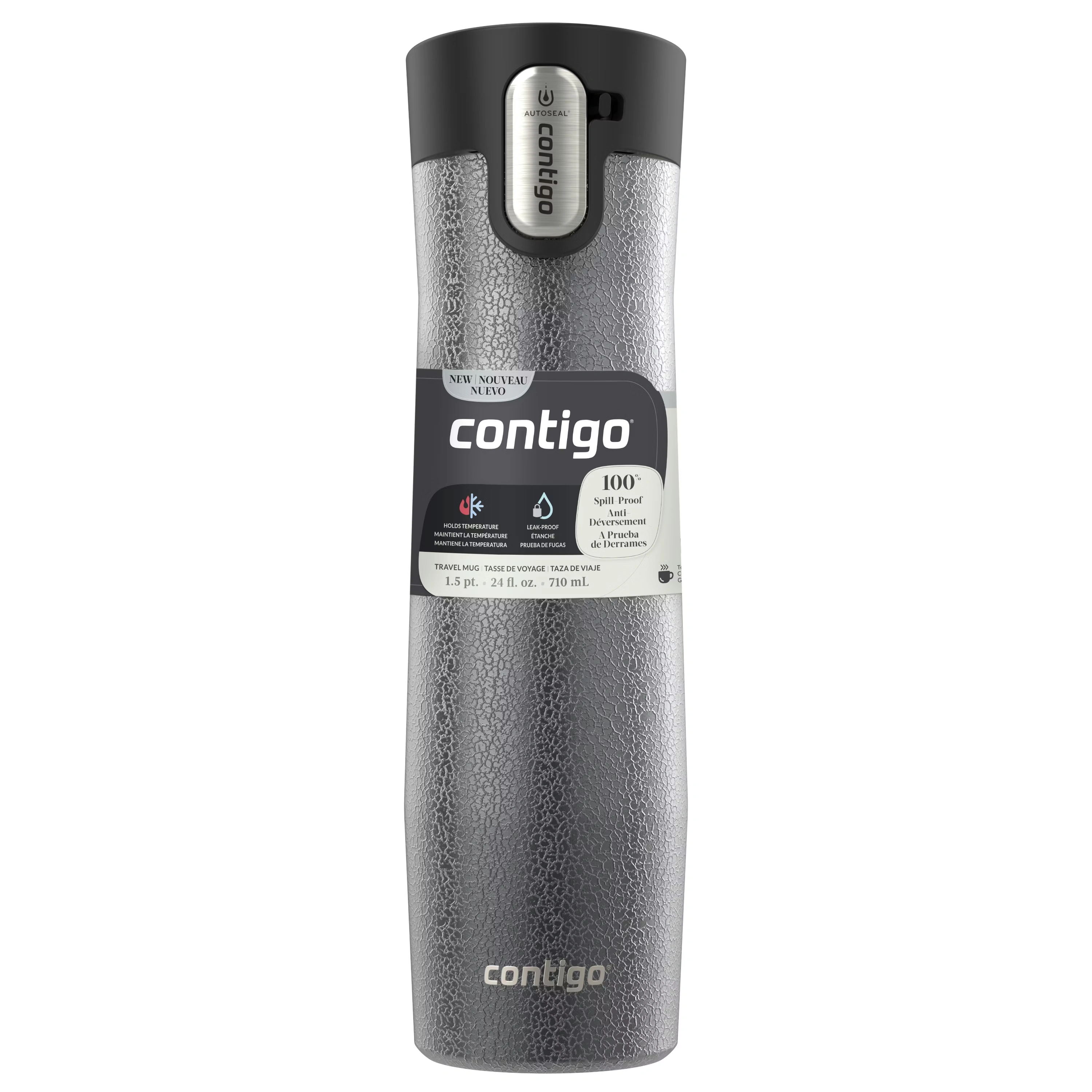 Contigo® West Loop 3.0 Stainless Steel Travel Mug with AUTOSEAL® Lid, 24oz Crystal Sake 3 Contigo® West Loop 3.0 Stainless Steel Travel Mug with AUTOSEAL® Lid, 24oz Crystal Sake