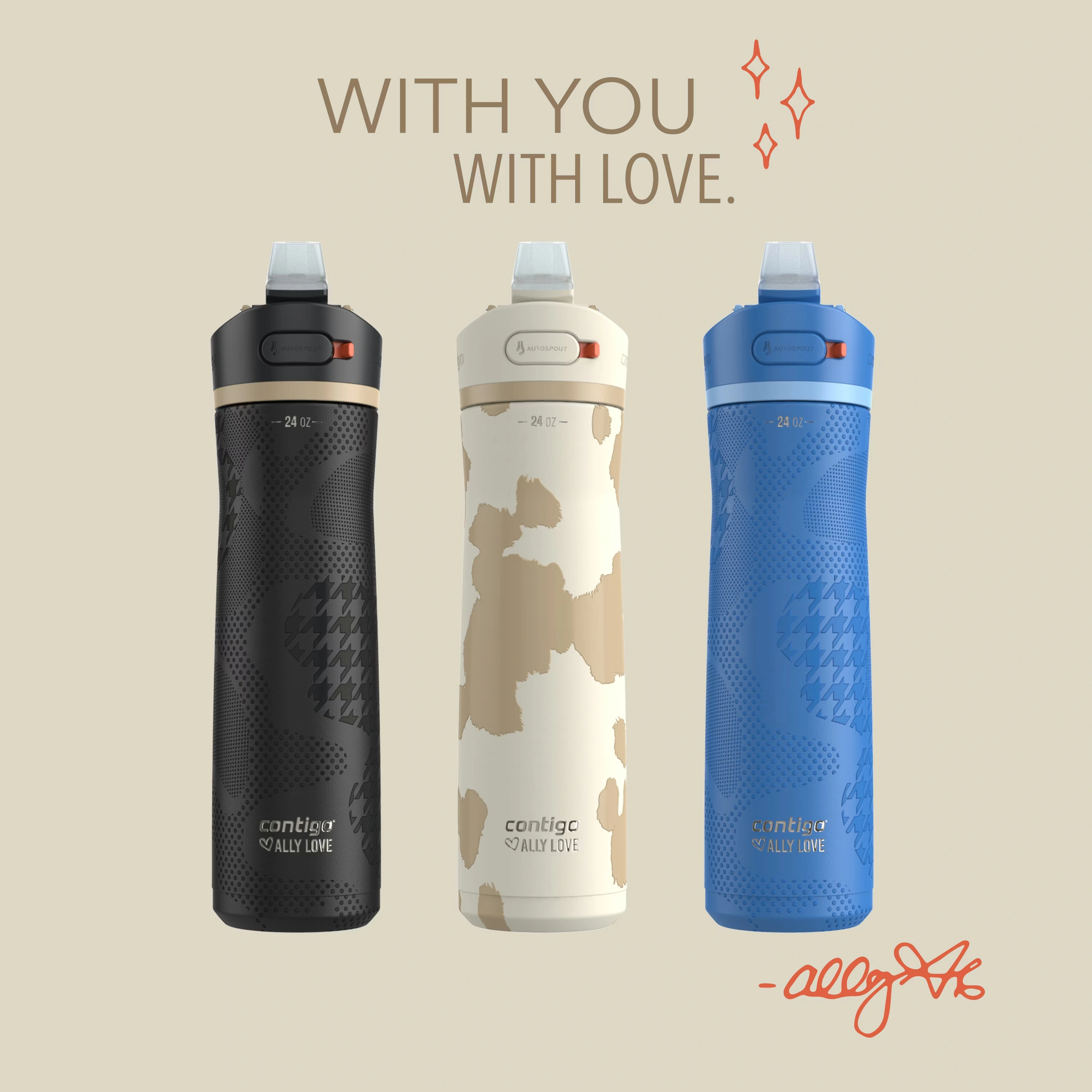 Contigo® x Ally Love Ashland Chill 2.0 Stainless Steel Water Bottle with AUTOSPOUT® Lid, 24oz Licorice 8 Contigo® x Ally Love Ashland Chill 2.0 Stainless Steel Water Bottle with AUTOSPOUT® Lid, 24oz Licorice