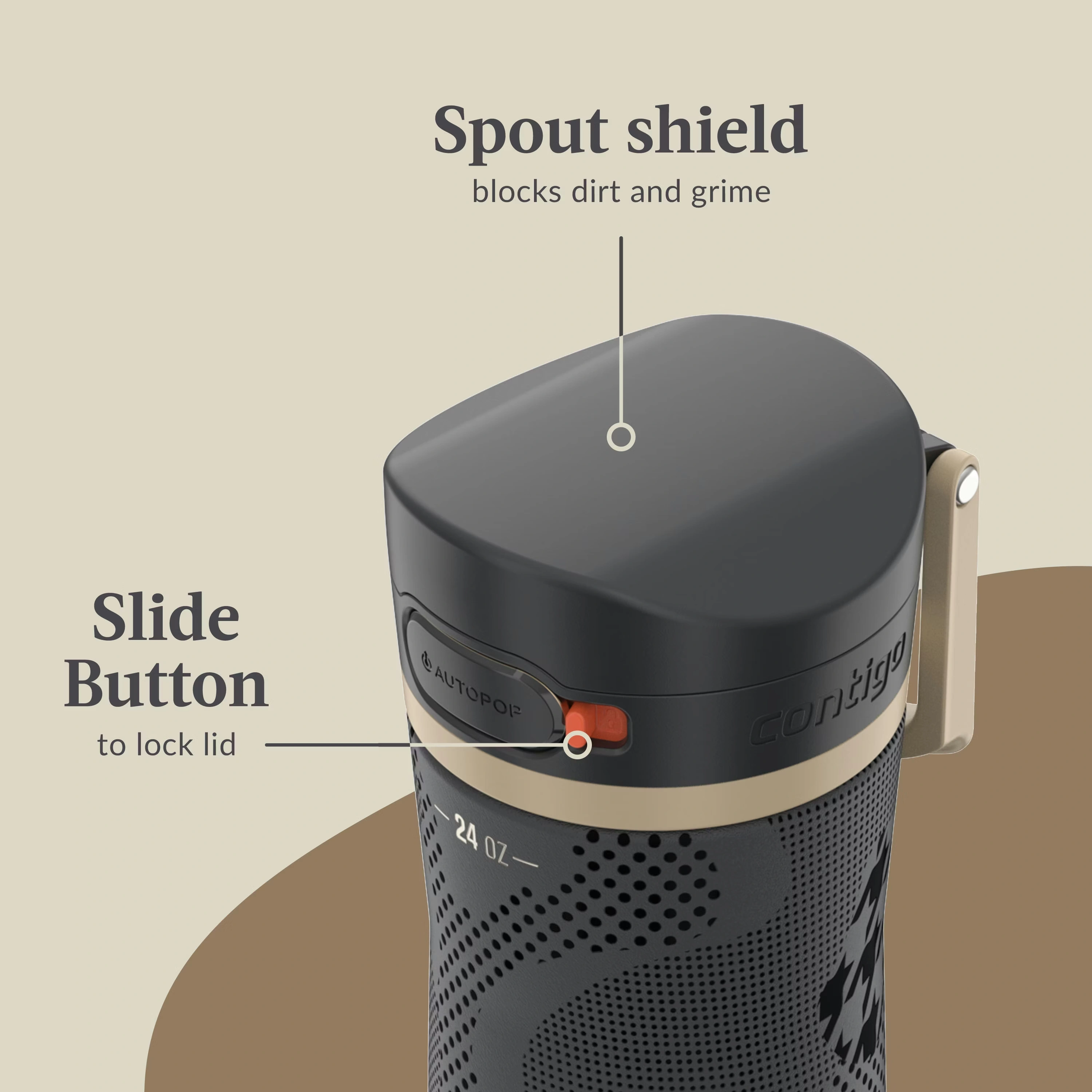 Contigo® x Ally Love Jackson Chill 2.0 Stainless Steel Water Bottle with AUTOPOP®  Lid, 24oz Licorice