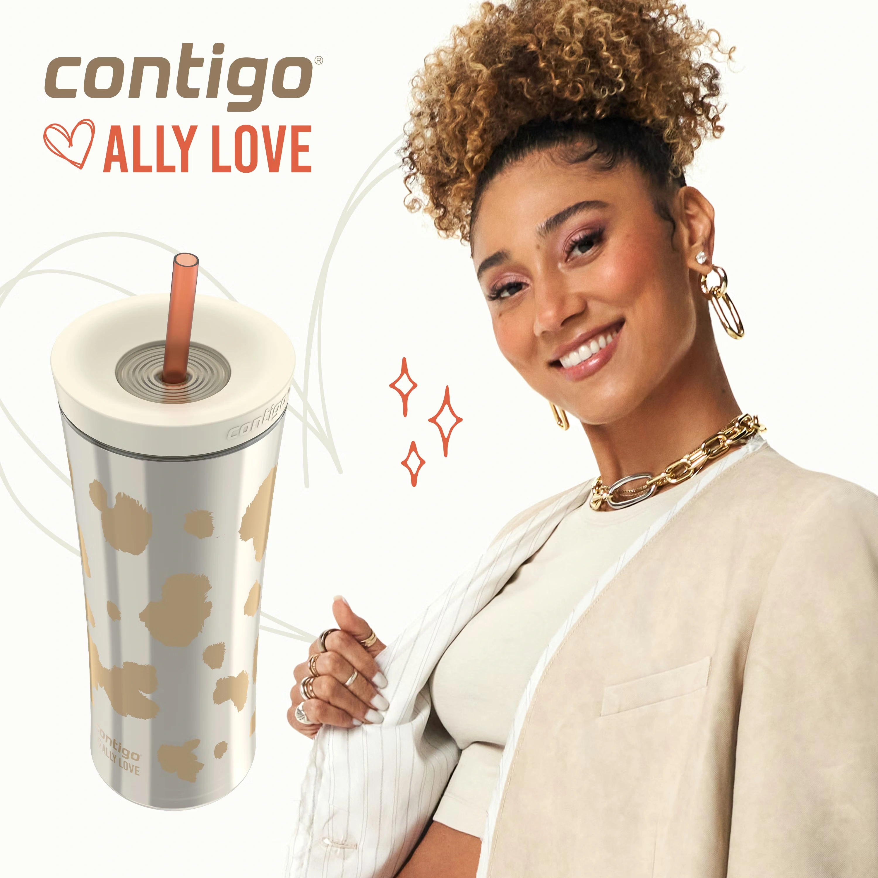 Contigo® x Ally Love Streeterville AUTOCLOSE® Shake & Go® Tumbler, 20oz Oatmilk