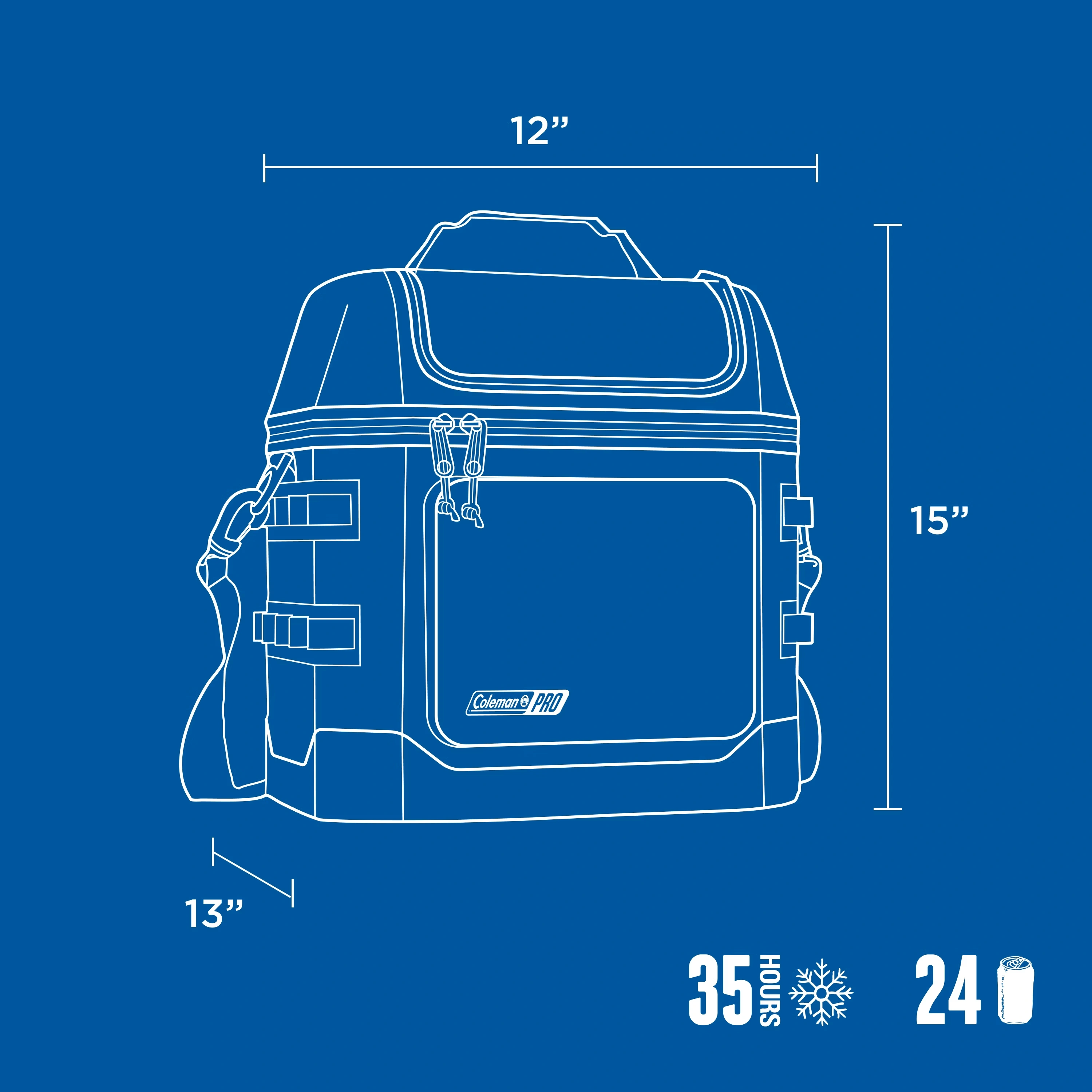 Coleman® Pro 24-Can Soft Cooler Neptune 7 Coleman® Pro 24-Can Soft Cooler Neptune