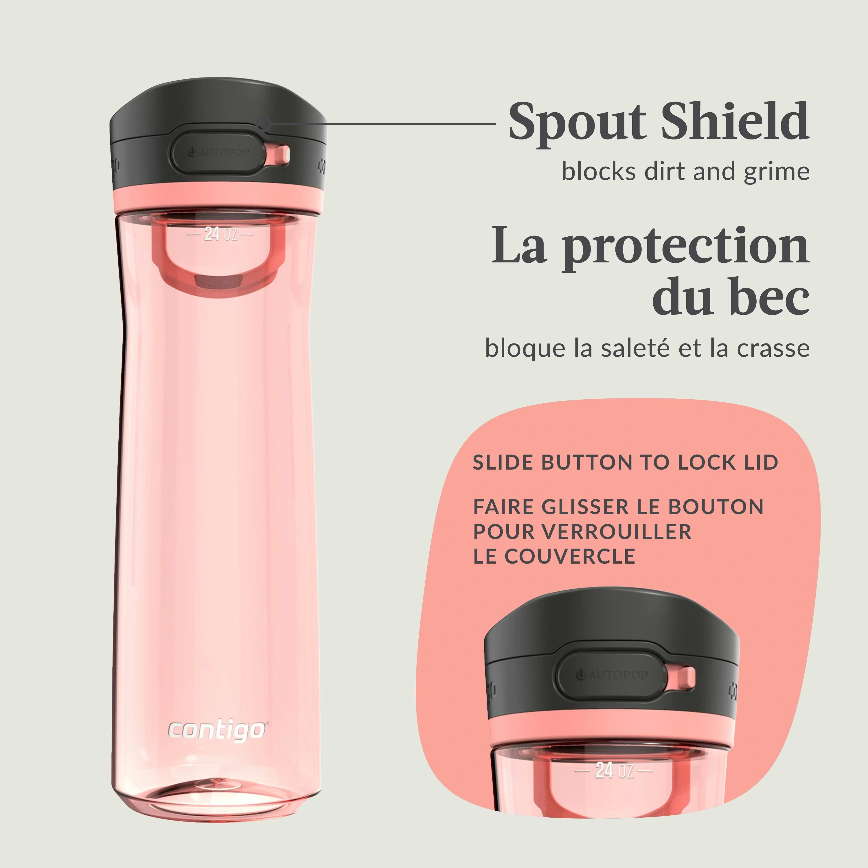 Contigo® Jackson 2.0 Tritan Water Bottle with AUTOPOP® Lid, 24oz, 2-Pack 12 Contigo® Jackson 2.0 Tritan Water Bottle with AUTOPOP® Lid, 24oz, 2-Pack