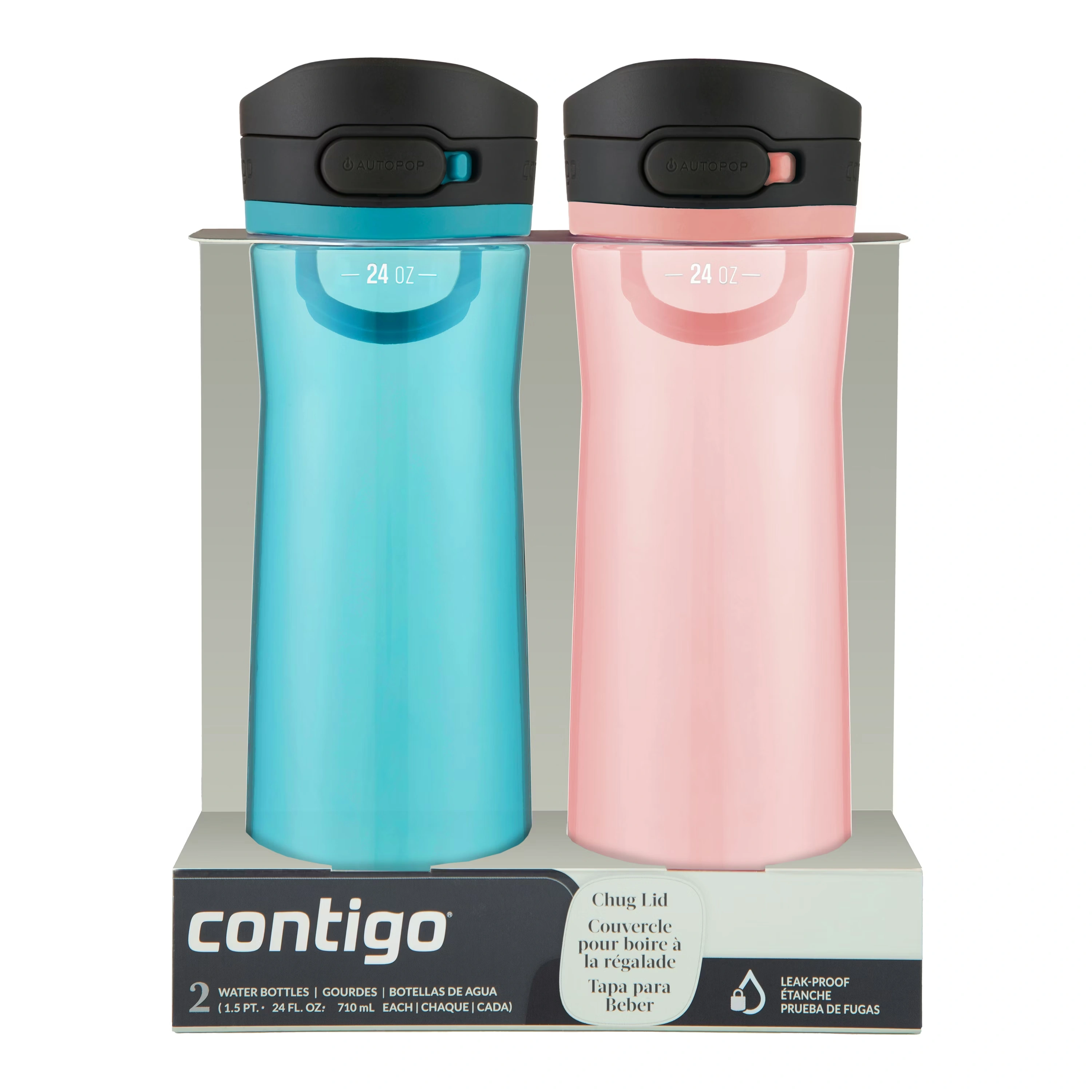 Contigo® Jackson 2.0 Tritan Water Bottle with AUTOPOP® Lid, 24oz, 2-Pack 4 Contigo® Jackson 2.0 Tritan Water Bottle with AUTOPOP® Lid, 24oz, 2-Pack