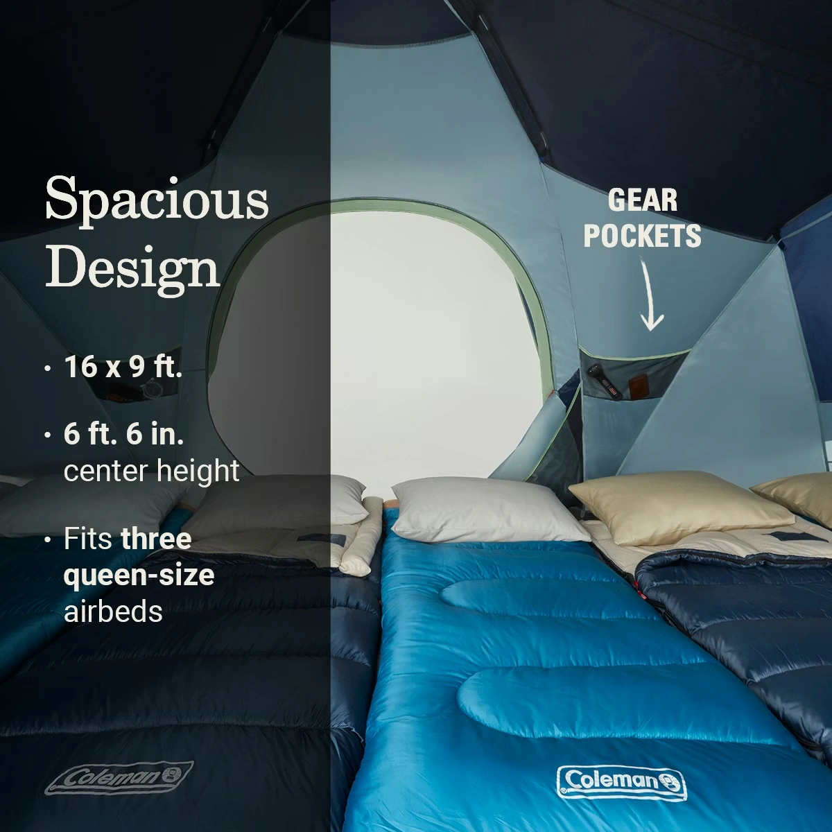 Skydome™ XL 10-Person Camping Tent with Dark Room™ Technology