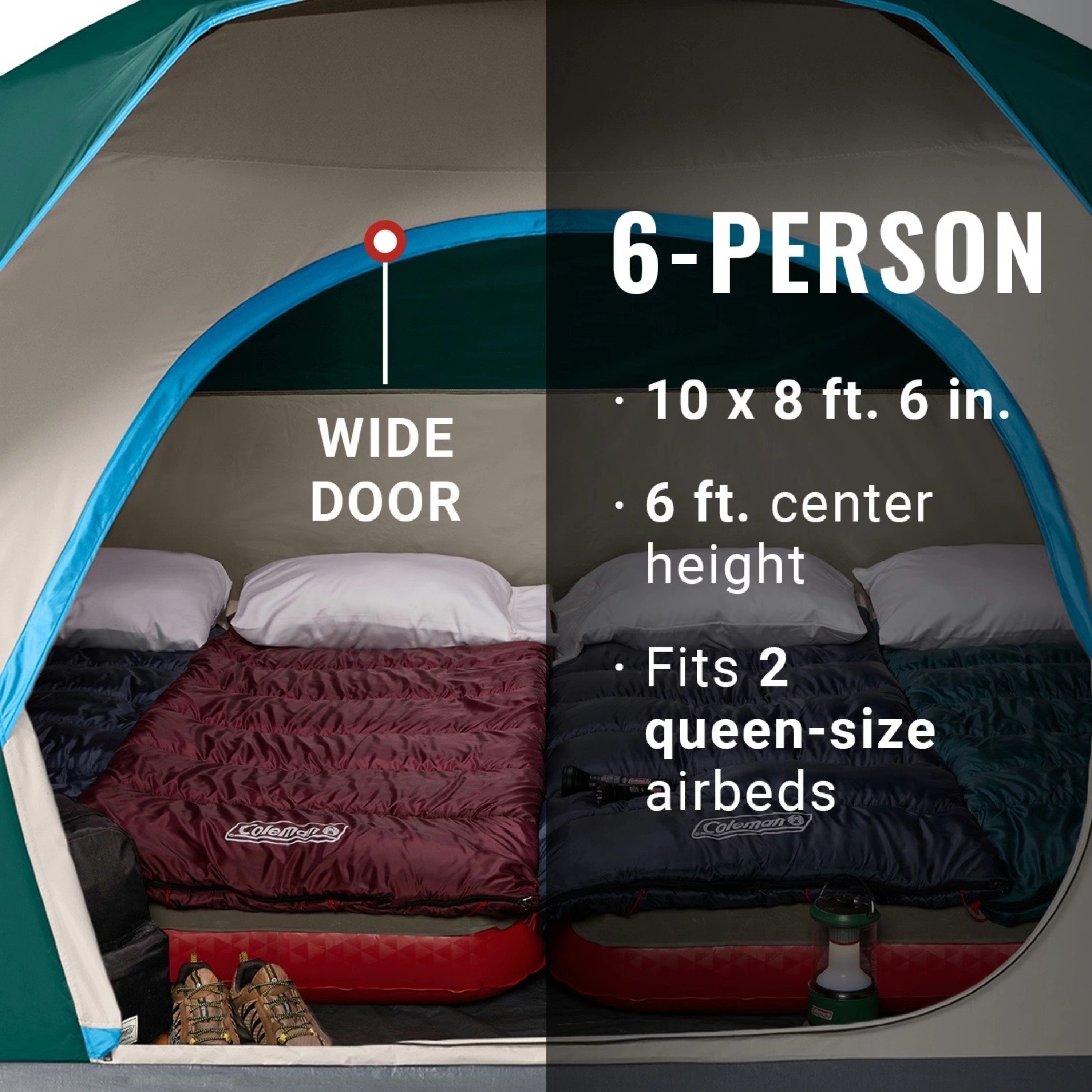 6-Person Skydome™ Camping Tent Evergreen