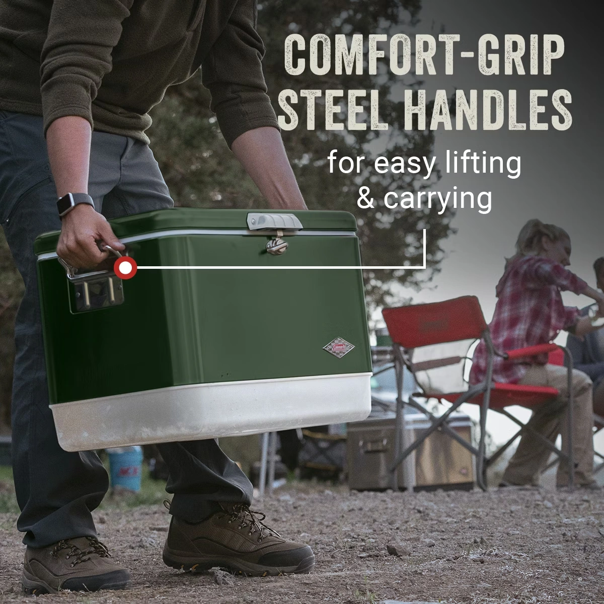 Vintage 54-Quart Steel Belted® Cooler Green 3 Vintage 54-Quart Steel Belted® Cooler Green