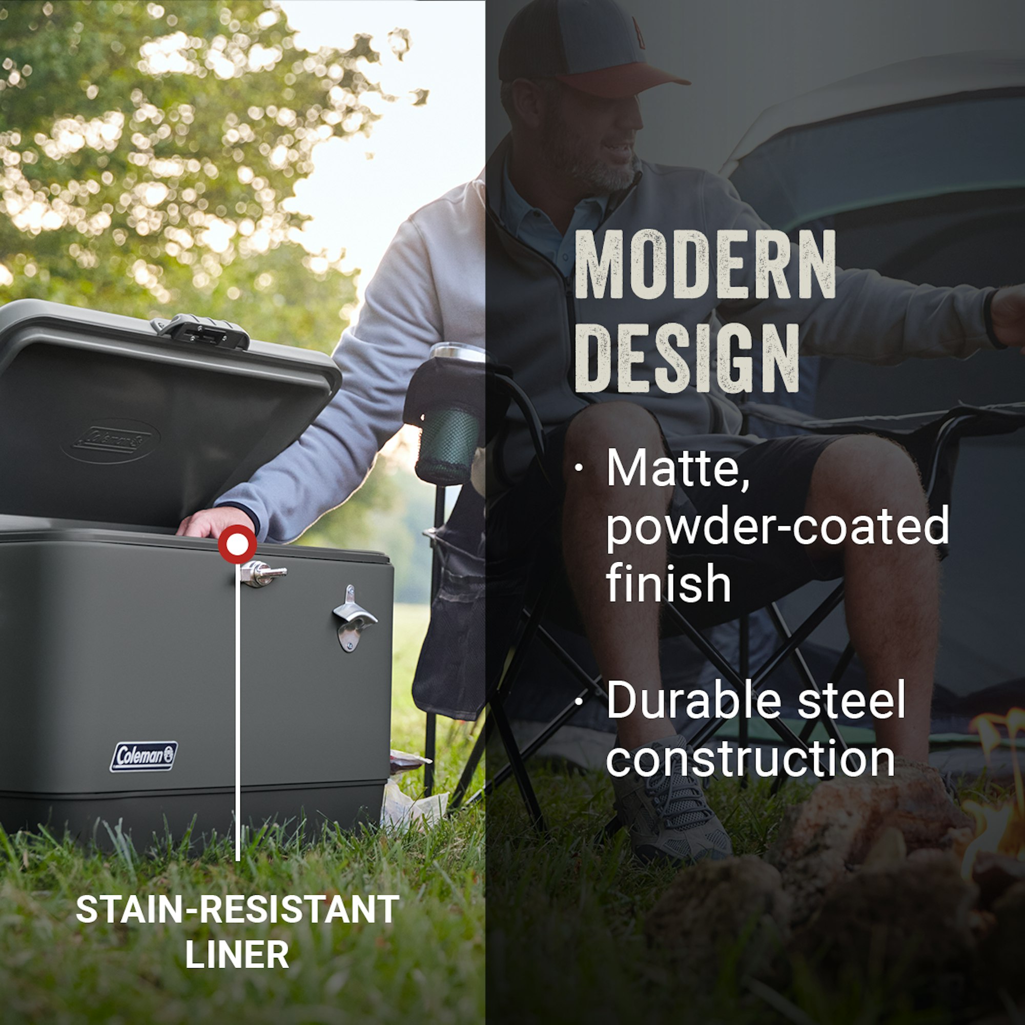 Reunion⢠54-Quart Steel Belted® Matte Cooler, Midnight Midnight