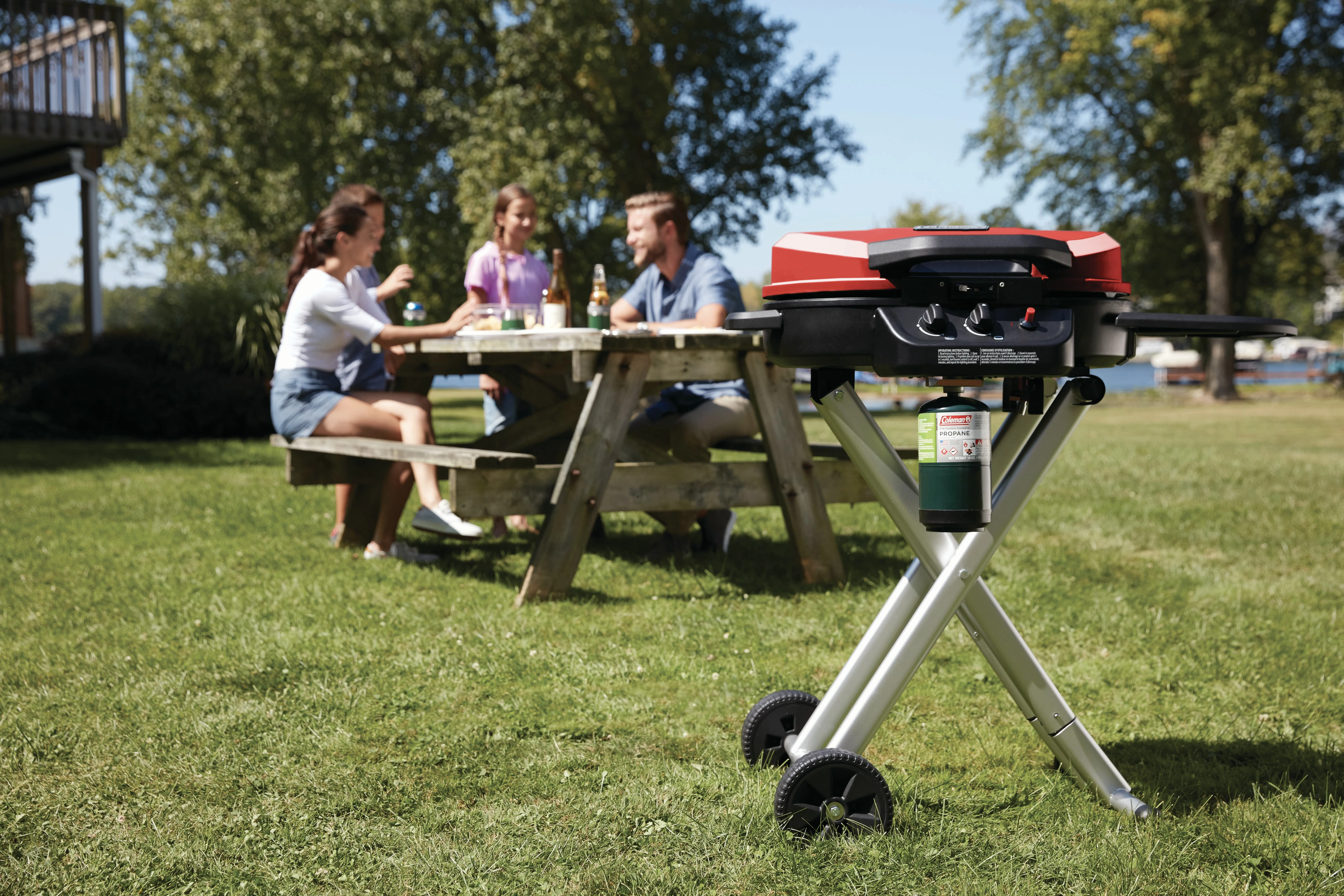 RoadTrip® 225 Portable Stand-Up Propane Grill Red