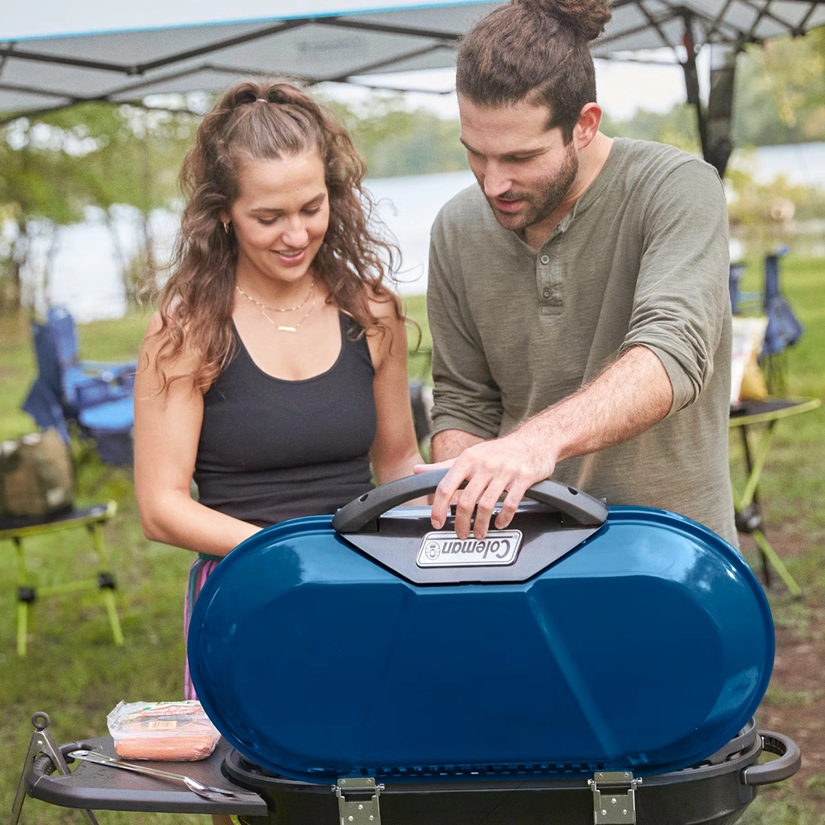 RoadTrip® X-Cursion 2 Burner Propane Gas Portable Grill Blue